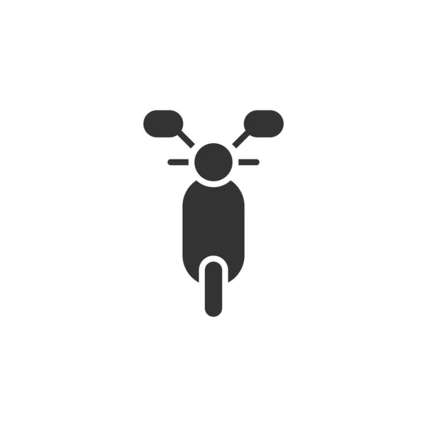 Motorbike icon in flat style. Scooter vector illustration on whi — 스톡 벡터