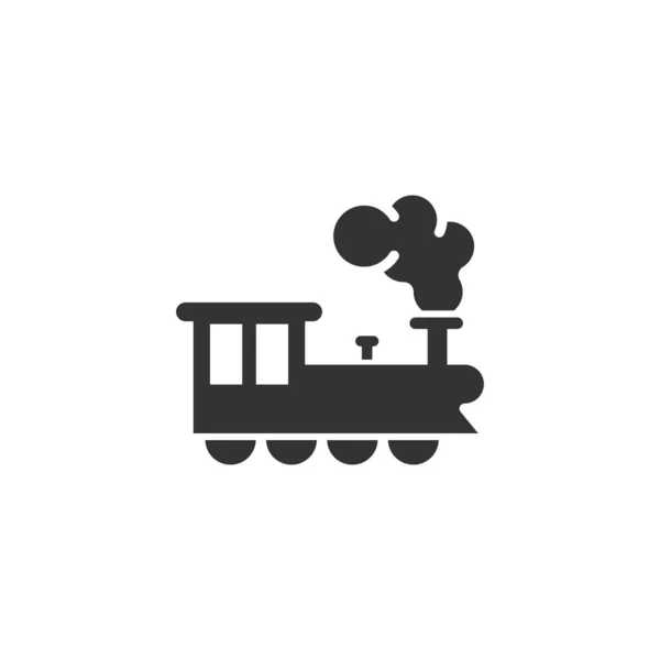 Icono del metro en estilo plano. Tren metro vector ilustración en wh — Vector de stock