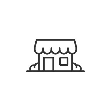 Düz bir ikon oluşturuluyor. Beyaz i üzerinde ev vektörü illüstrasyonu