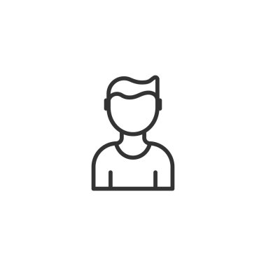 Düz bir şekilde iletişim ikonu. İnsanlar illüstrat vektörü