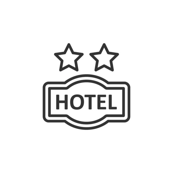 Hotel 2 stelle segno icona in stile piatto. Inn vettoriale illustrazione o — Vettoriale Stock