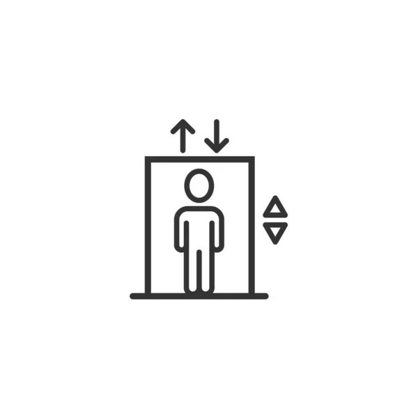 Aufzug-Ikone im flachen Stil. Hebevektorabbildung auf weißem i — Stockvektor