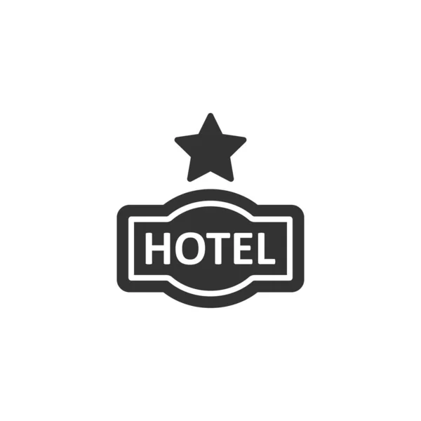 Hotel ícone de sinal de 1 estrela em estilo plano. Ilustração vetorial Inn em — Vetor de Stock