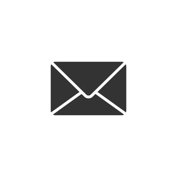 Ikona wiadomości e-mail w płaskim stylu. Ilustracja wektora dokumentu pocztowego — Wektor stockowy