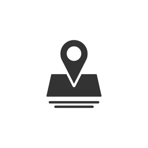 Kaart pin pictogram in platte stijl. gps navigatie vector illustratie o — Stockvector