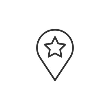 Harita pin simgesi düz stil. gps navigasyon vektör çizimi o