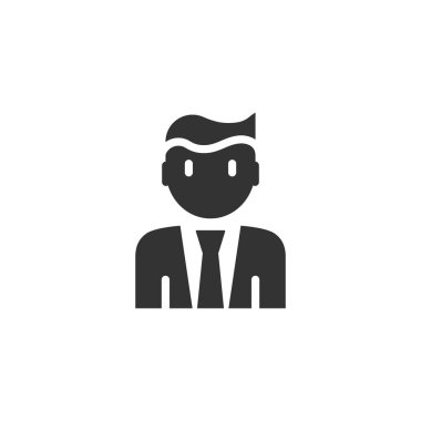 Düz bir şekilde iletişim ikonu. İnsanlar illüstrat vektörü