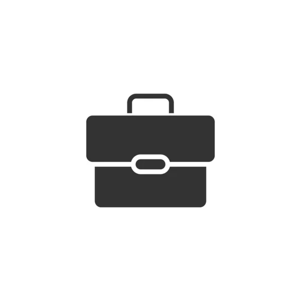 Icona valigetta in stile piatto. Businessman borsa vettore illustratio — Vettoriale Stock