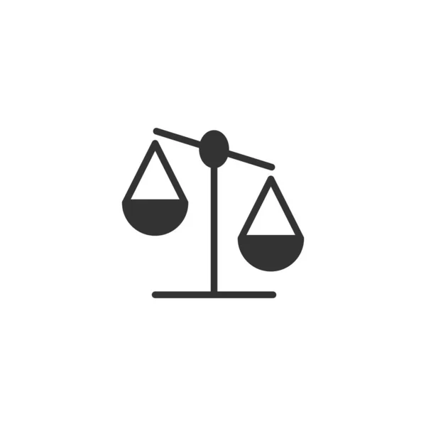 Waage-Icon im flachen Stil. Gerechtigkeit Vektor Illustration auf — Stockvektor