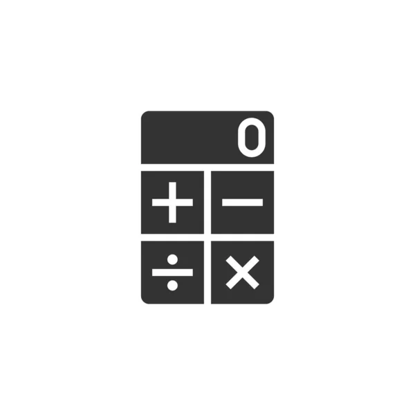 Icono de la calculadora en estilo plano. Calcular ilustración vectorial en — Vector de stock