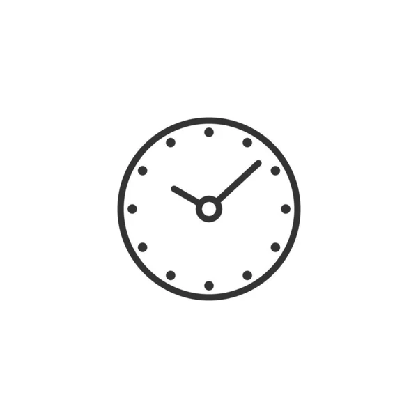 Icono del reloj en estilo plano. Ilustración del vector del reloj en blanco iso — Vector de stock