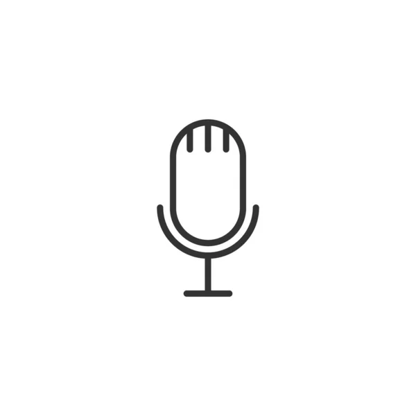 Microphone icon in flat style. Studio mike vector illustration o — Stock Vector