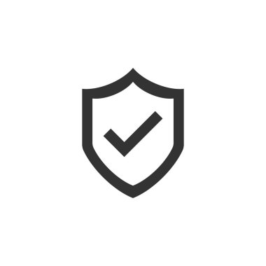 İşaretleme simgesi olan kalkan düz stil. Vektör hastalığını koru