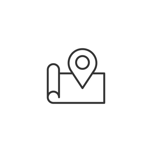 Map pin icon in flat style. gps navigation vector illustration o — 스톡 벡터