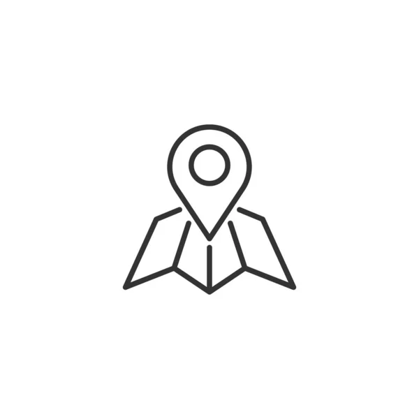 Map pin icon in flat style. gps navigation vector illustration o — 스톡 벡터