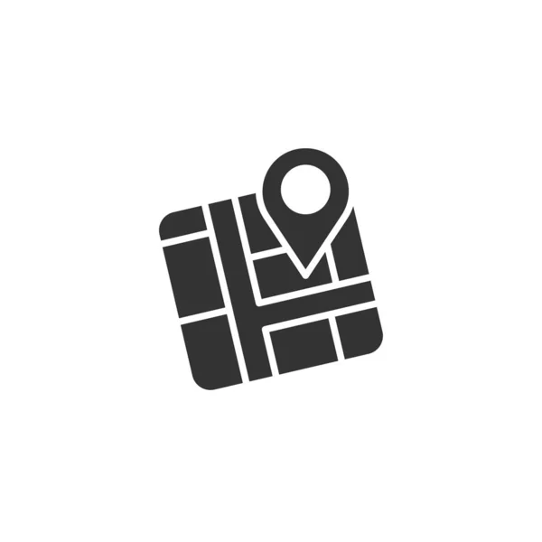 Map pin icon in flat style. gps navigation vector illustration o — 스톡 벡터