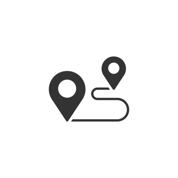 Map pin icon in flat style. gps navigation vector illustration o — 스톡 벡터