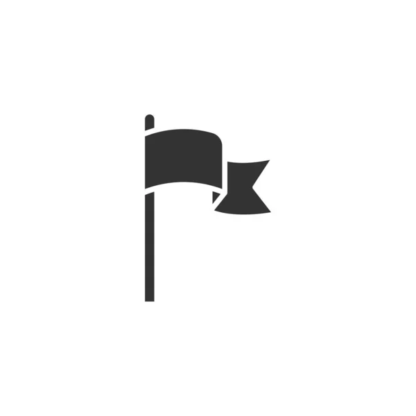 Значок флага в плоском стиле. Векторная иллюстрация на белой изоляции — стоковый вектор