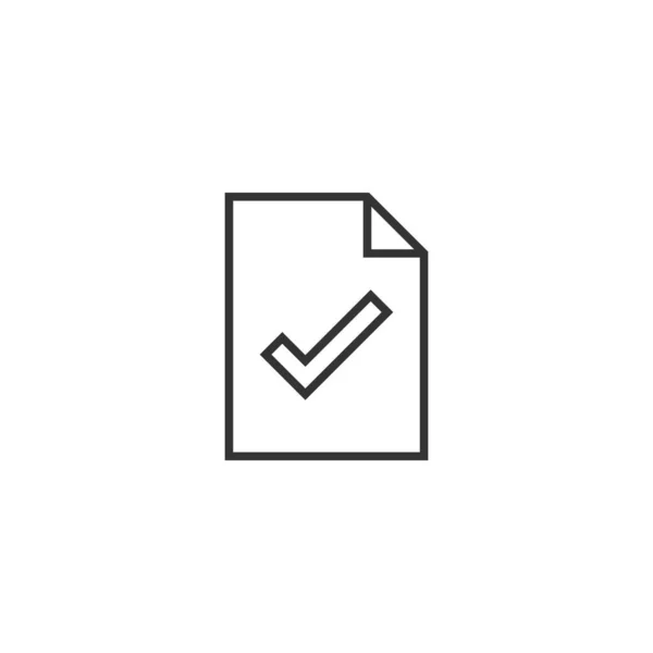 Dokument-Checklisten-Symbol im flachen Stil. Bericht Vektor illustratio — Stockvektor