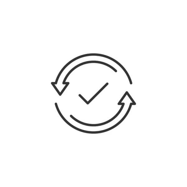 Häkchenzeichen-Symbol im flachen Stil. bestätigen Taste Vektor illust — Stockvektor