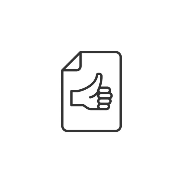 People hand with check mark icon in flat style. Accept vector il — Stock Vector