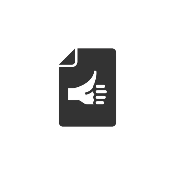 Menschen Hand mit Häkchen-Symbol in flachem Stil. akzeptieren Vektor il — Stockvektor