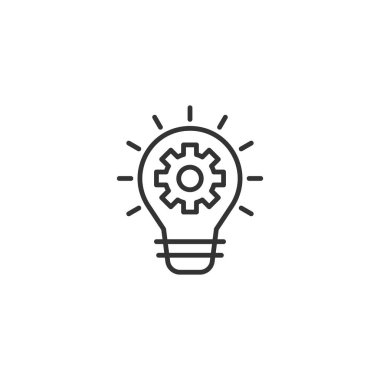 Düz stil icadı. Çark vektörü il olan ampul