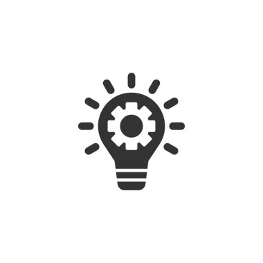 Düz stil icadı. Çark vektörü il olan ampul