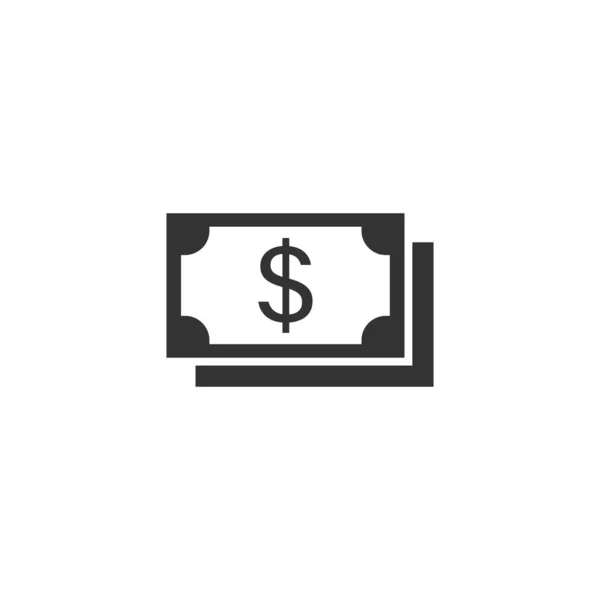 Money dollar icon in flat style. Exchange cash vector illustrati — 스톡 벡터