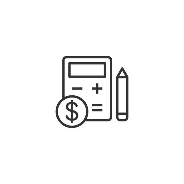 Adófizetési ikon lapos stílusban. Költségvetési számla vektor illustrati — Stock Vector