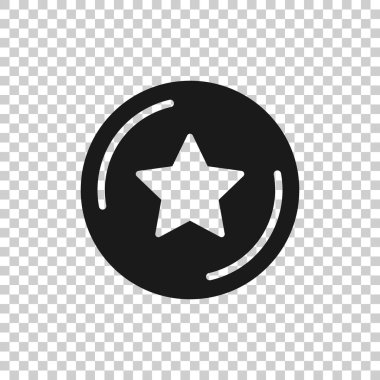 Sadakat simgesi düz stil. Beyaz üzerinde ödül vektör illüstrasyonu 