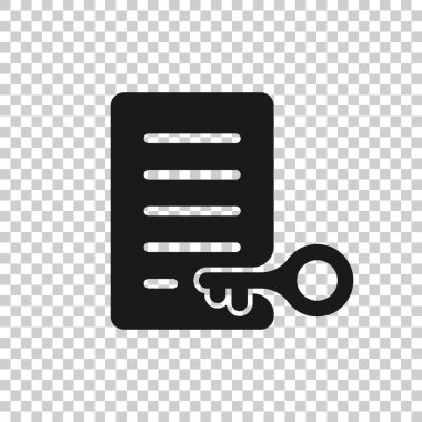 Parola hesap simgesi düz stil. Anahtar kelime vektör illüstrasyonu