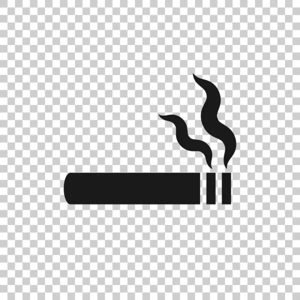 Значок сигарет в плоском стиле. Векторное изображение дыма на белом — стоковый вектор