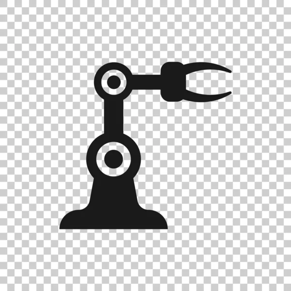Robot arm ikon i platt stil. Mekaniker manipulator vektor illust — Stock vektor
