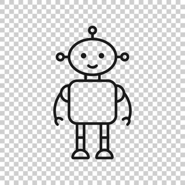 Söt robot chatbot ikon i platt stil. Bot operatör vektor illus — Stock vektor
