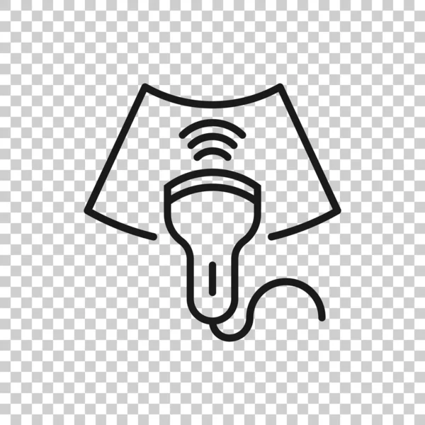 Ultrason ikonu düz stil. Tarayıcı ekipman vektör illüstrasyonu