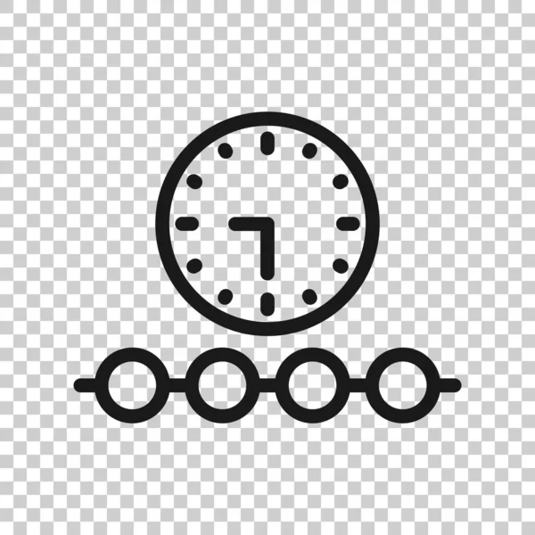 Timeline-Symbol im flachen Stil. Fortschrittsvektorabbildung auf whi — Stockvektor