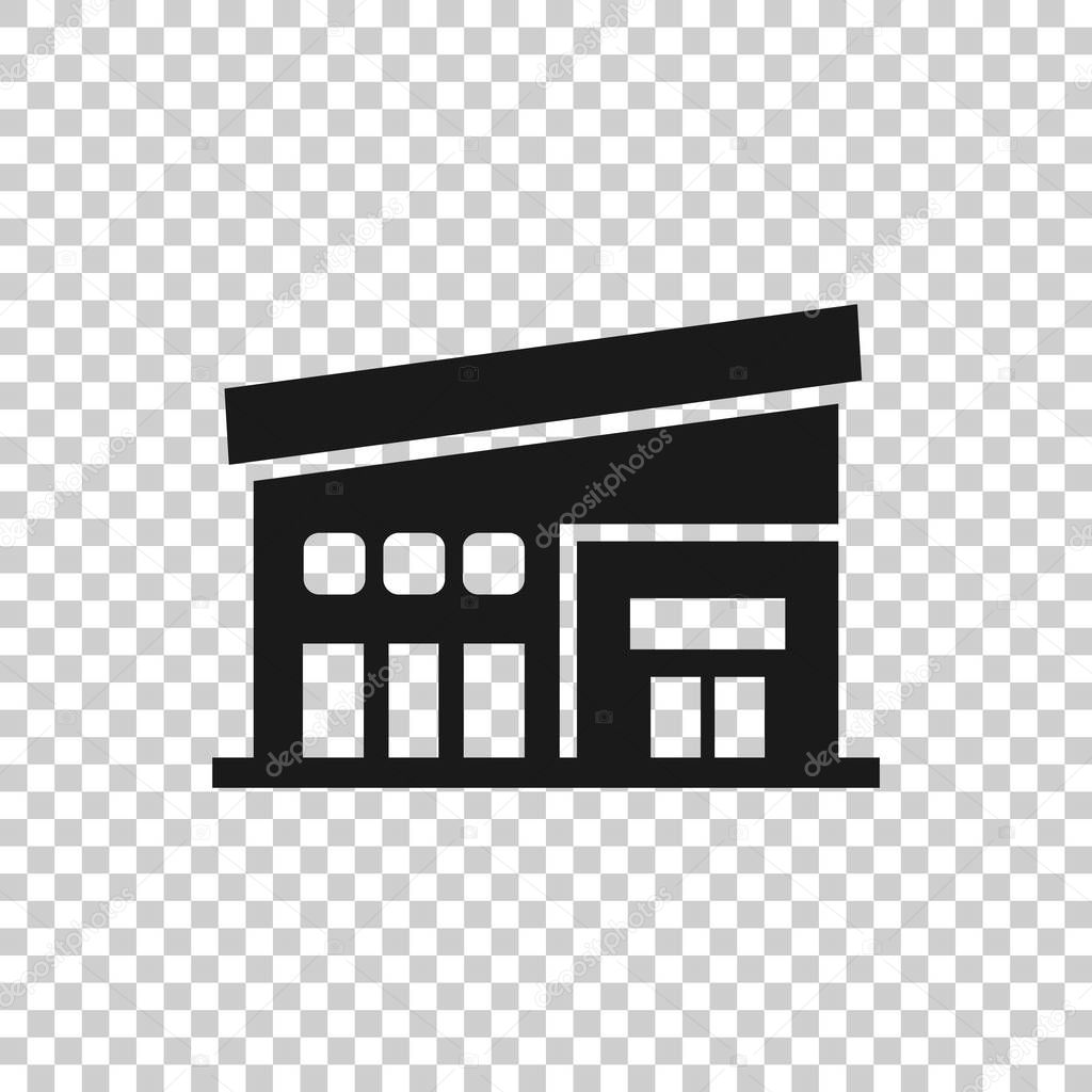 Mall icon in flat style. Store vector illustration on white isol