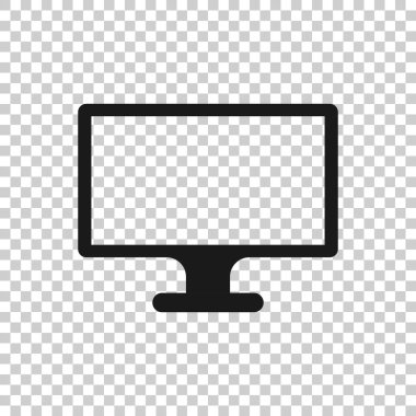 Simge düz bir şekilde görüntülensin. Beyaz izole edilmiş arka planda televizyon işareti vektör çizimi. İş konseptini göster.