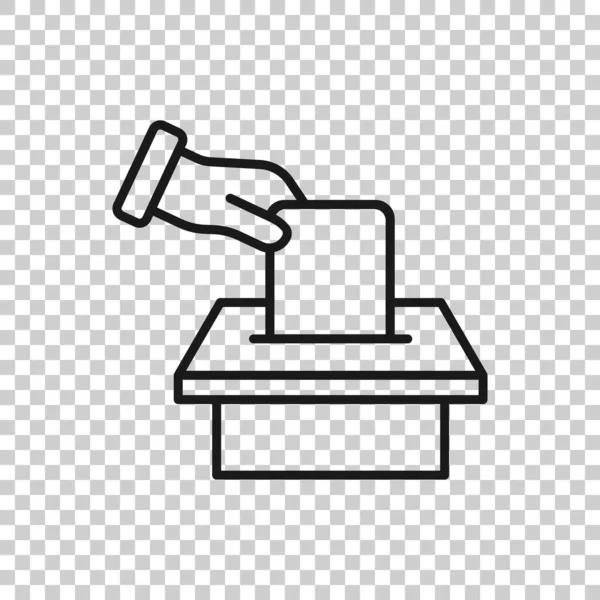 Vote Icon Flat Style Ballot Box Vector Illustration White Isolated — Stock Vector