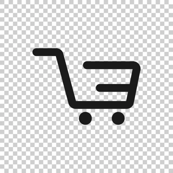 Shopping Cart Icon Flat Style Trolley Vector Illustration White Isolated — Stock Vector