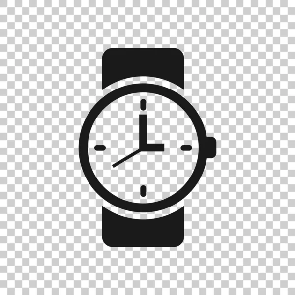 Καρπός Ρολόι Εικονίδιο Επίπεδη Στυλ Χέρι Ρολόι Διανυσματική Απεικόνιση Λευκό — Διανυσματικό Αρχείο