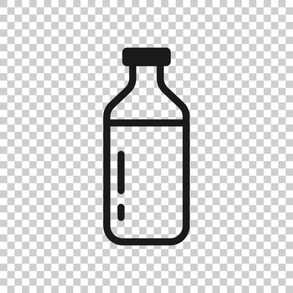 Flessenmelk Pictogram Platte Stijl Flask Vector Illustratie Witte Geïsoleerde Achtergrond — Stockvector