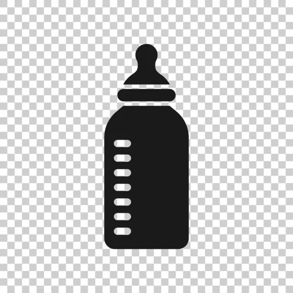 Babyflaschen Ikone Flachen Stil Milchbehälter Vektor Illustration Auf Weißem Isoliertem — Stockvektor