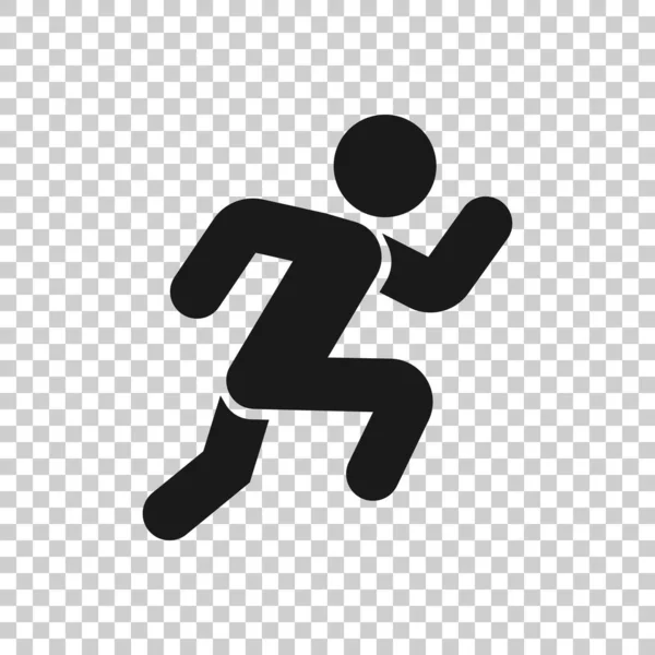 Menschen Flachen Stil Führen Jump Vector Illustration Auf Weißem Isoliertem — Stockvektor