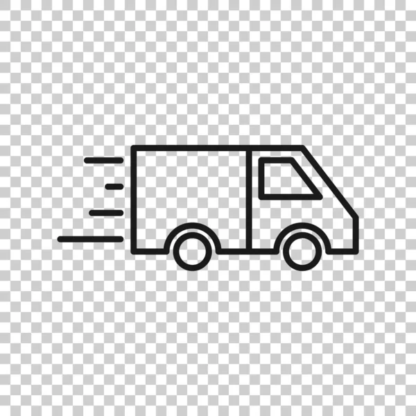 Lkw Ikone Flachen Stil Auto Delivery Vector Illustration Auf Weißem — Stockvektor