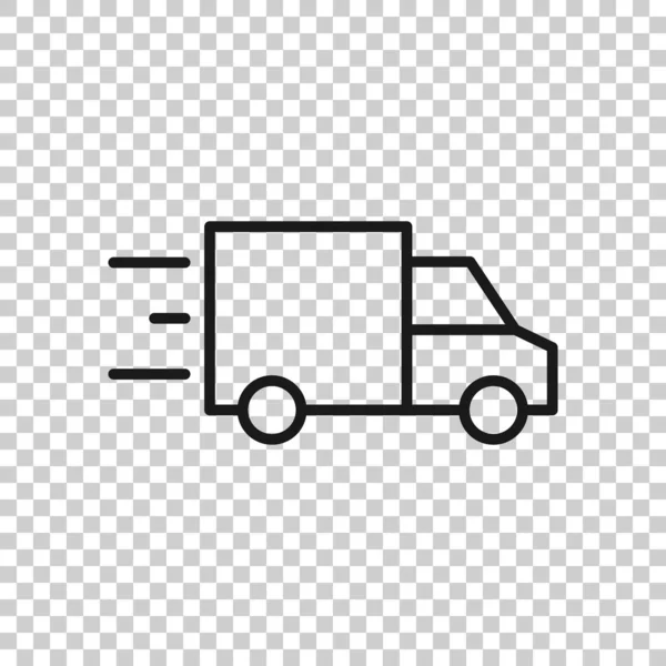 Camión Icono Estilo Plano Ilustración Vectorial Entrega Automática Sobre Fondo — Vector de stock