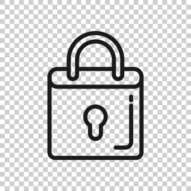 Dolap simgesi düz stil. Beyaz izole arkaplanda asma kilit parola vektör çizimi. Anahtar iş konseptini açar.