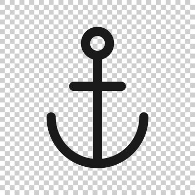 Tekne sunucusu simgesi düz stil. Beyaz izole edilmiş arka planda damar kancası çizimi. Gemi ekipmanı iş konsepti.