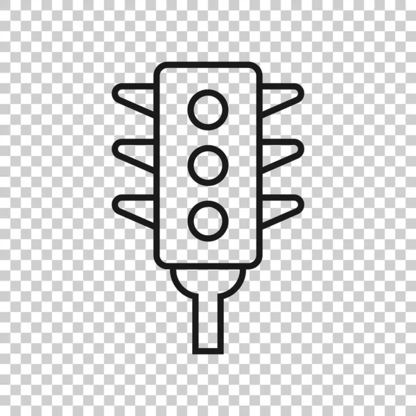 Semaphore Symbol Flachen Stil Ampelvektordarstellung Auf Weißem Isoliertem Hintergrund Geschäftskonzept — Stockvektor